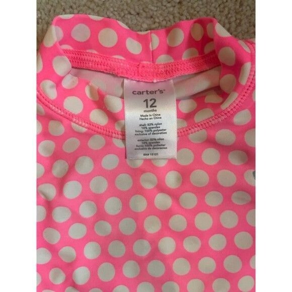 Carter's‎ Swimsuit Rash Guard Girls swim 12M - Picture 3 of 4